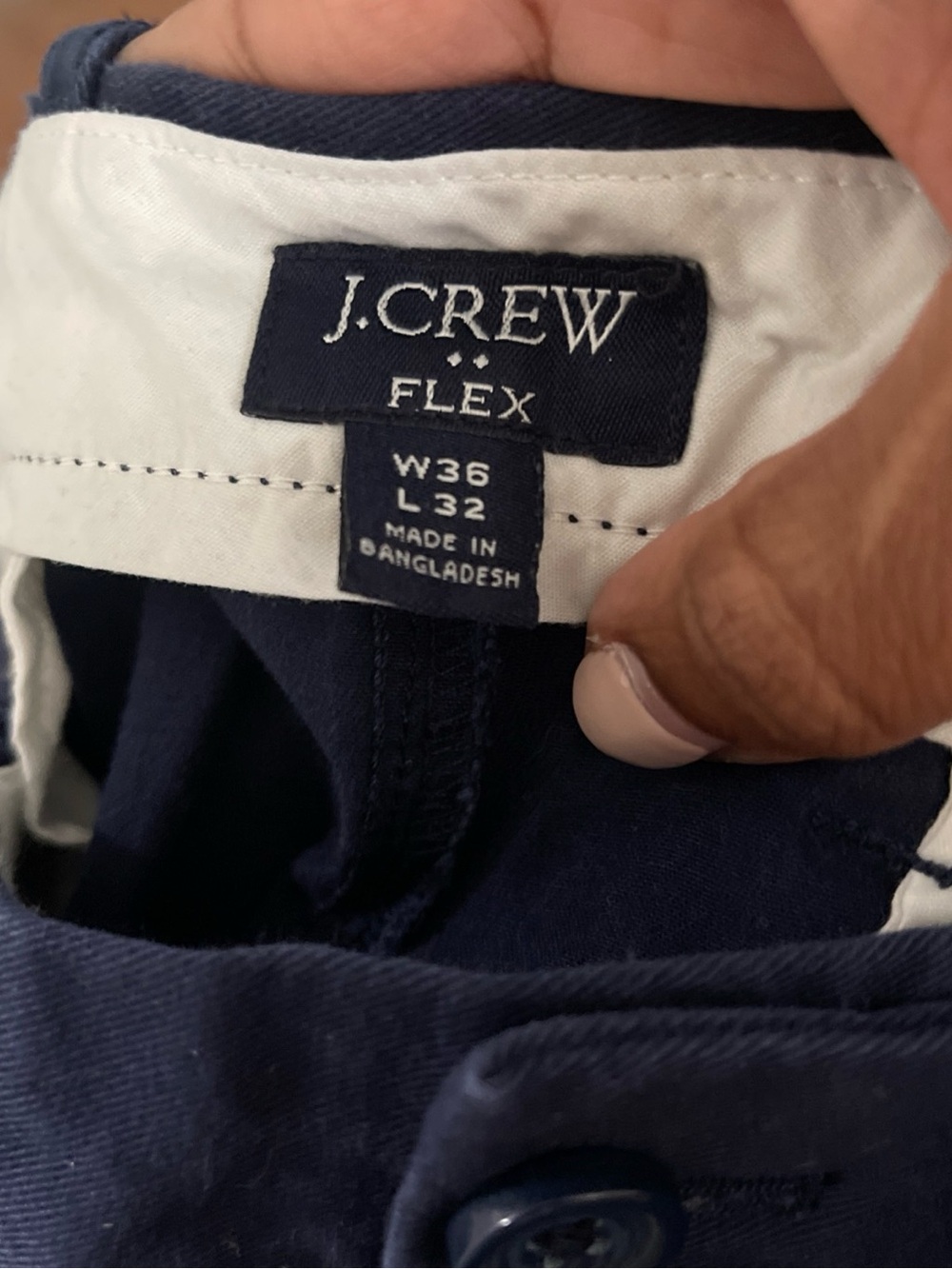 J.Crew Chino Pants Men Size 36x32 Flex Chinos Slim Straight Fit - Picture 4 of 4